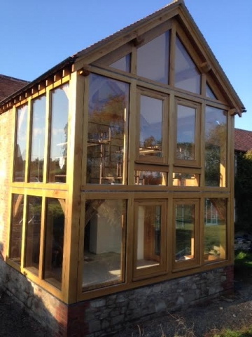 Oak framed extension Herefordshire