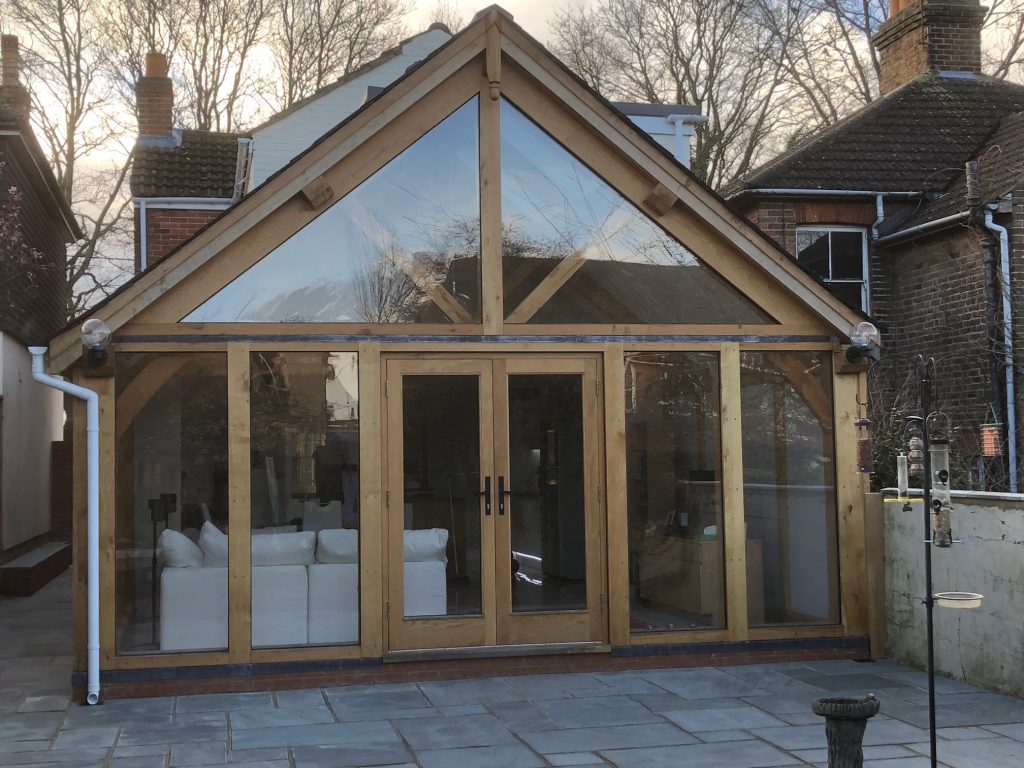 Glazed oak frame conservatory surrey