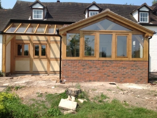 Oak conservatory and lean too