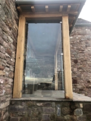 Oak and glass side porch