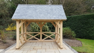 Oak garden room fitted near Southampton