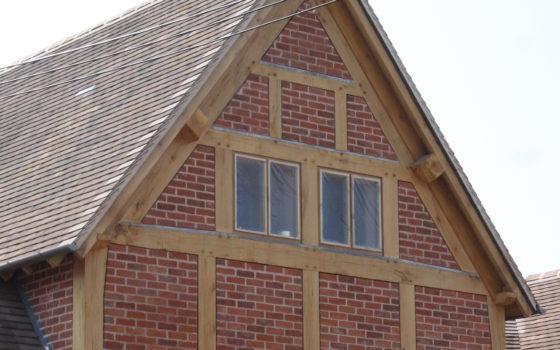 Oak extension with brick panels