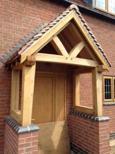Warwickshire Oak porch delivered as a kit