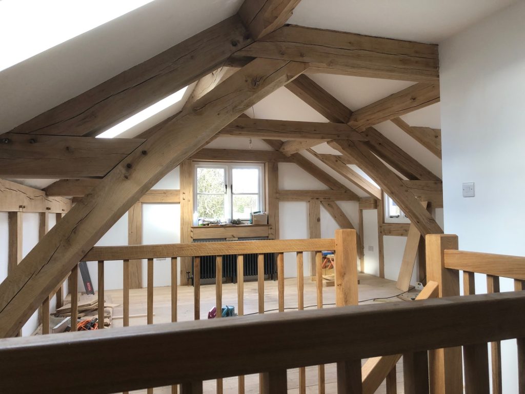 Oak Framed Extension with feature trusses