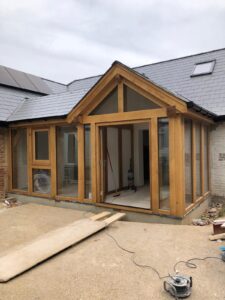 Enclosed oak porch supplied and fitted in Surrey